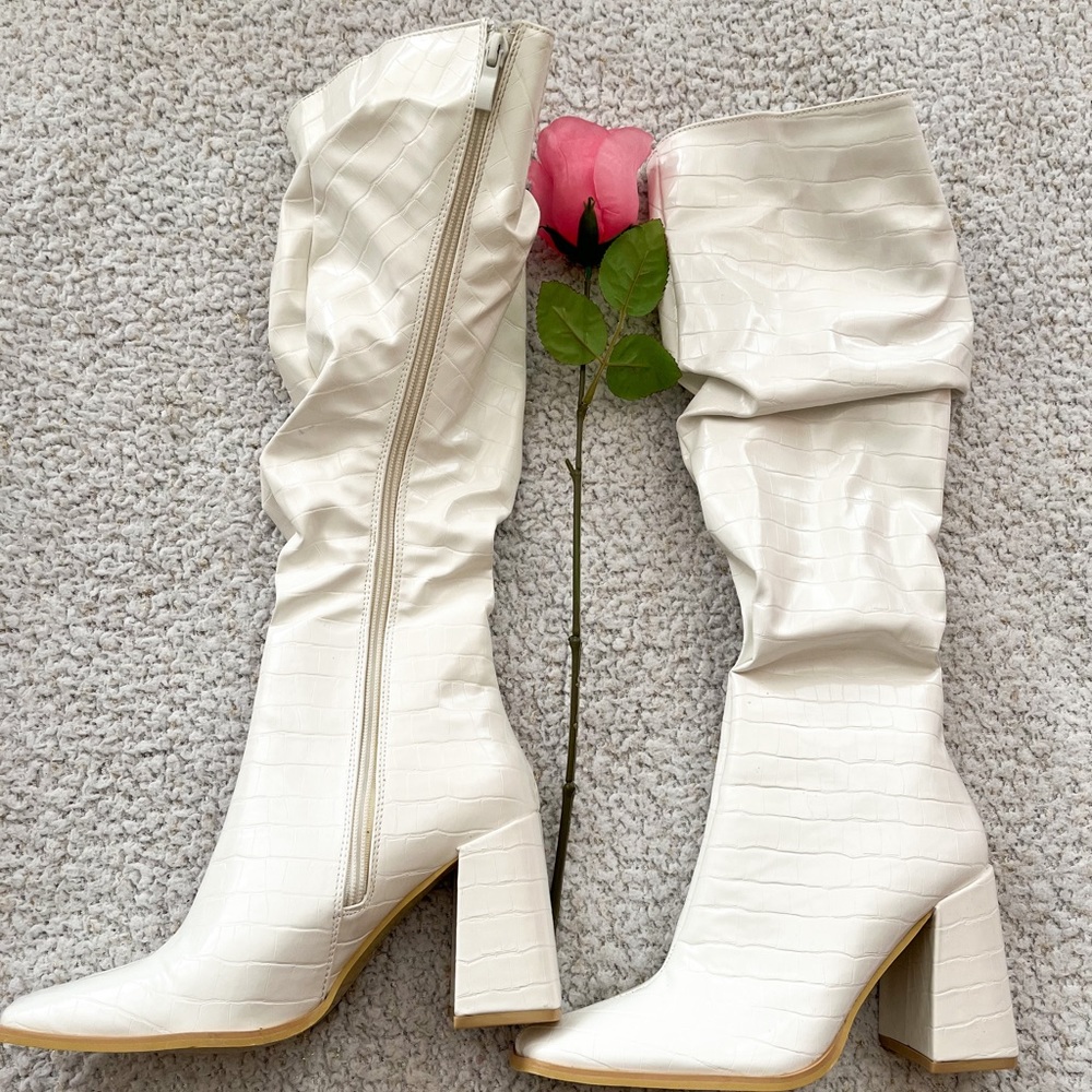 Cream boots!